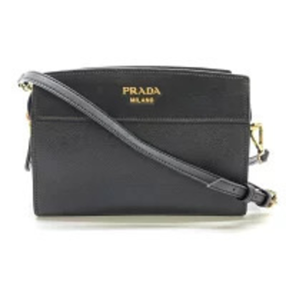 Prada Esplanade Bag Saffiano Leather Black Crossbody Shoulder